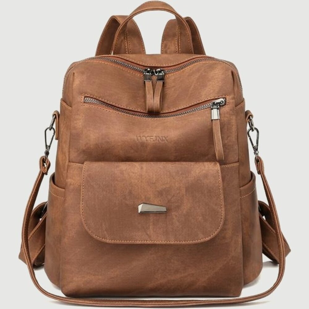 Backpack for Women Multipurpose Design Brown